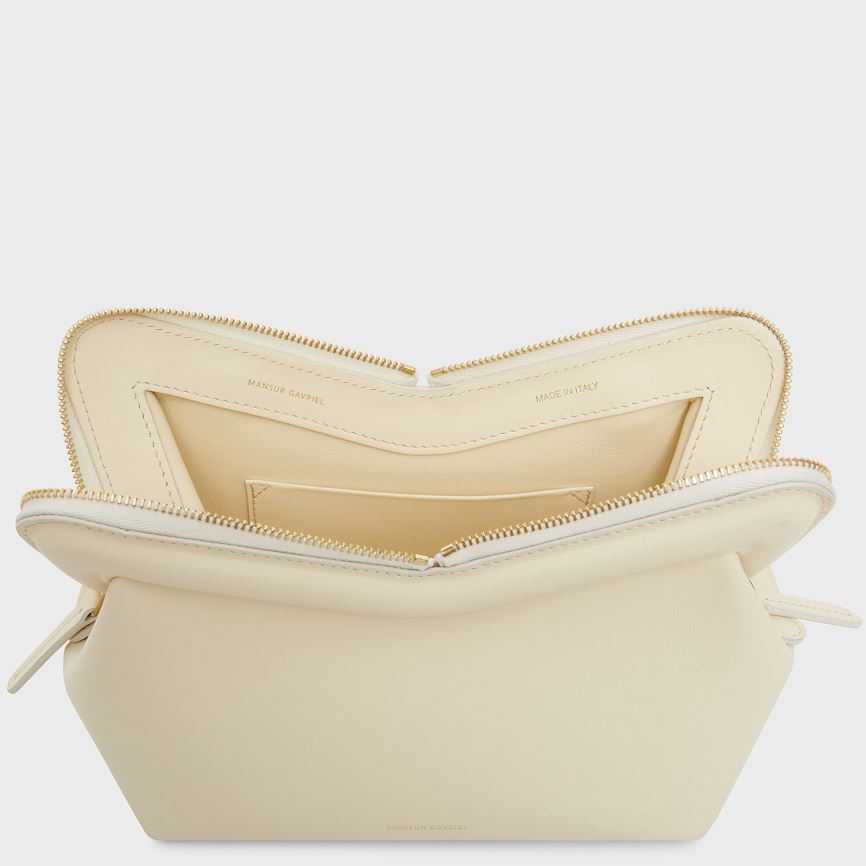 Women's Mansur Gavriel Mini M Frame Crossbody Bags Cream | AU 6905ZG